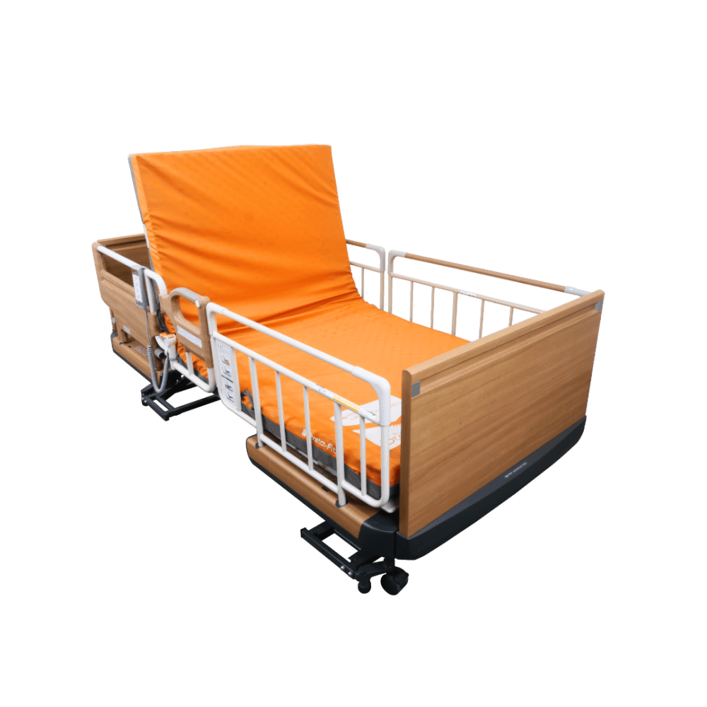เตียงผู้ป่วยไฟฟ้า PARAMOUNT BED รุ่น Rakusho Z สีไม้ พร้อมที่นอน รุ่น Stretch Fit_2